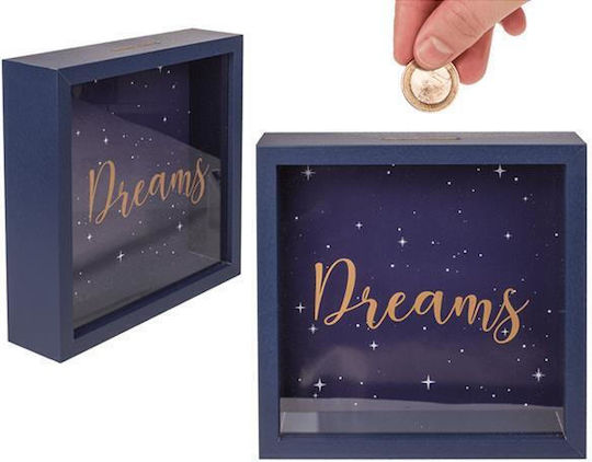 Next Dreams Money Box Wooden Blue 20x5x20cm