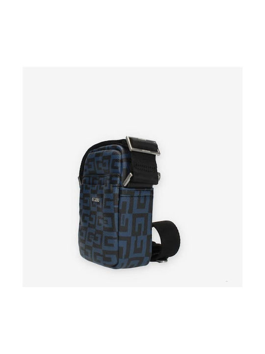 Guess Vezzola Ανδρική Τσάντα Ώμου / Χιαστί σε Μπλε χρώμα
