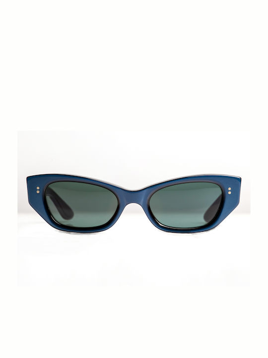 Gucci Women's Sunglasses with Blue Plastic Frame and Gray Lens GG2418S 1HL