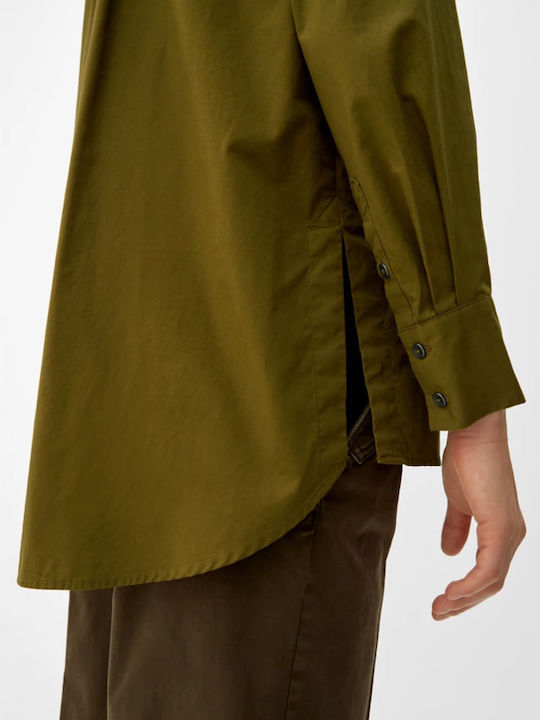 Red Label Langärmelig Damen Hemd Khaki