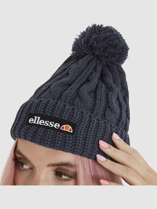 Jaida Pom Pom Beanie Frauen Beanie mit Strickmuster in Marineblau Farbe