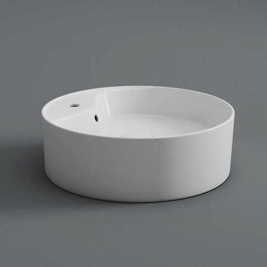 Soncera Origio Επικαθήμενος Νιπτήρας Πορσελάνης 46x46x15cm Λευκός