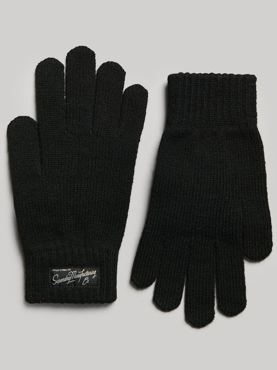 Superdry Vintage Classic Μαύρα Γυναικεία Πλεκτά Γάντια