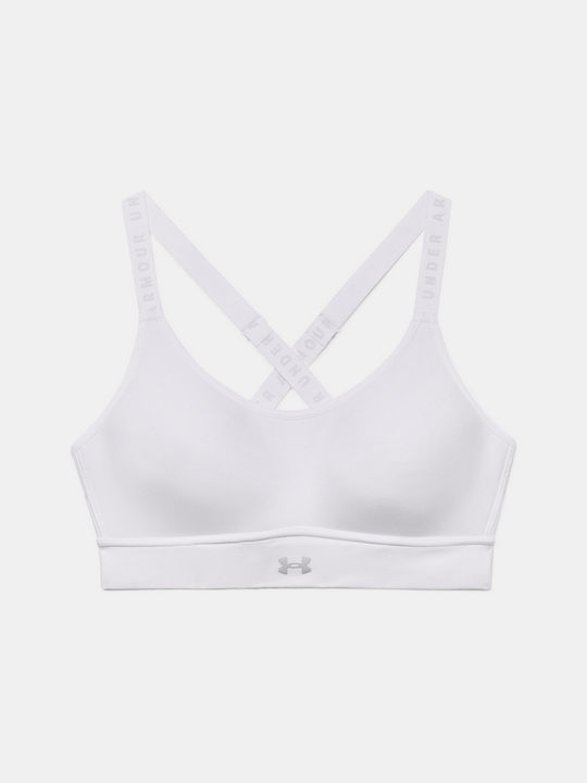 Infinity Covered Mid Women's Sports Bra without Padding White