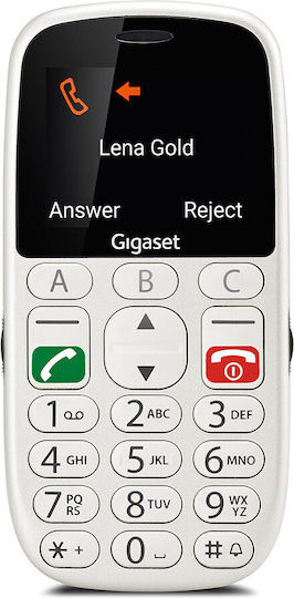 Gigaset GL 390 Dual SIM Mobile Phone with Big Buttons Pearl White