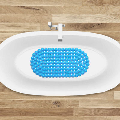 San Lorentzo SLS130 Bathtub Mat with Suction Cups Blue 36x70cm