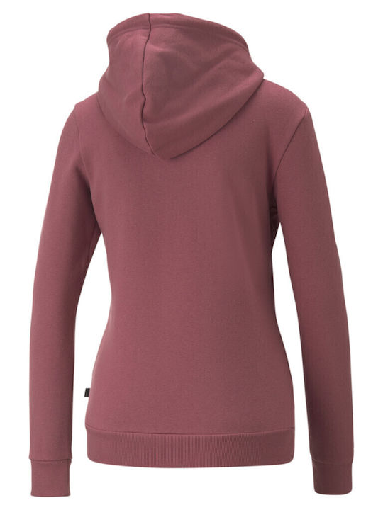 PUMA Logo Φούτερ Dusty Orchid με Κουκούλα