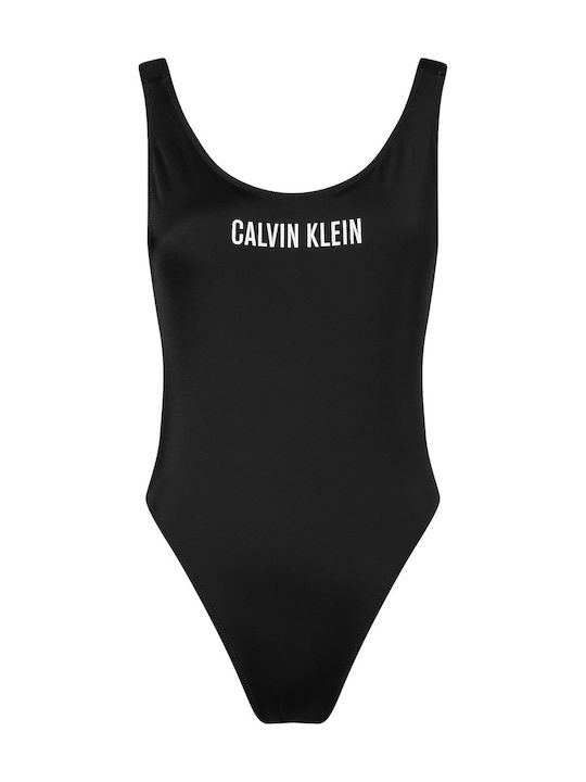 One-Piece Swimsuit with Open Back Black