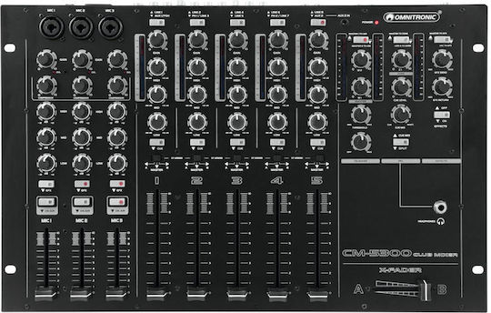 Omnitronic CM-5300 CM-5300 Аналогов Комбайнер 5 канала / 3 XLR входове