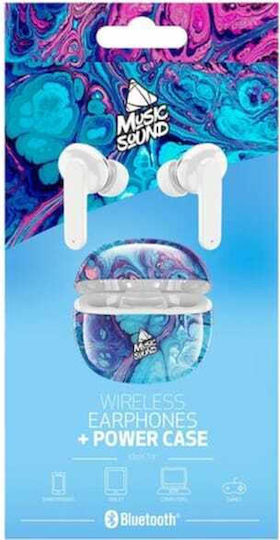 Cellular Line Music Sound In-ear Bluetooth Handsfree Ακουστικά με Θήκη Φόρτισης Purple/White