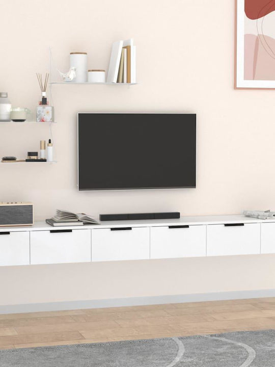 TV Stand Wooden White L204xW30xH20cm