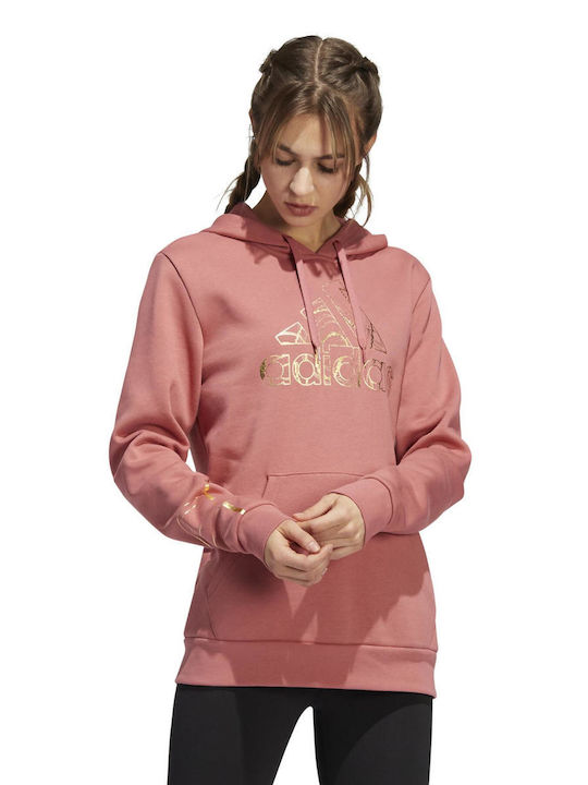 Adidas Women's Hooded Sweatshirt Pink