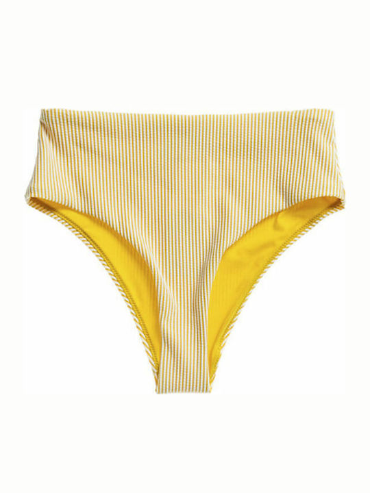 Superdry Bikini Slip Ψηλόμεσο Κίτρινο