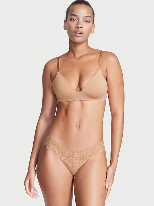 Victoria's Secret Women's Brazil with Lace Beige