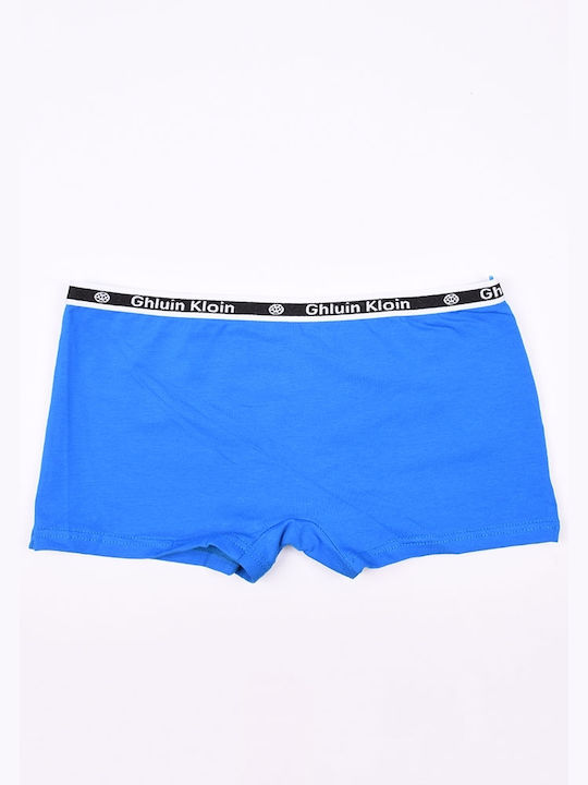 Power Flower Cotton Women's Boxer Blue