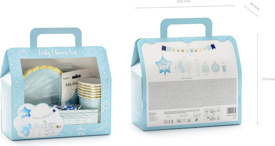 PartyDeco Σετ διακόσμησης It's A Boy Σετ Διακόσμησης για Party 49τμχ