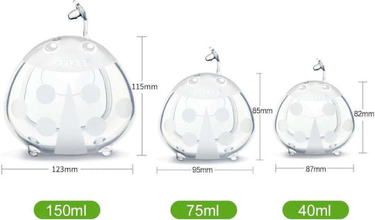 Haakaa Ladybug Flasche Zur Aufbewahrung Von Muttermilch 9.5x9cm 75ml
