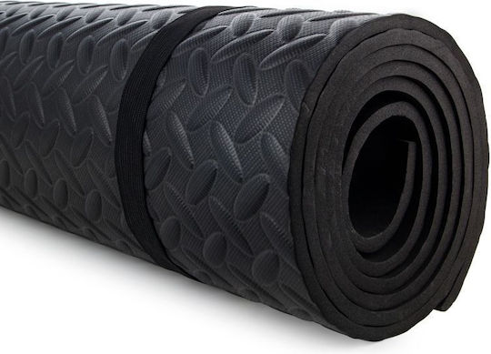 Body Sculpture Gym Exercise Equipment Floor Mat Black 200x100x0.6cm