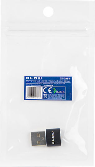 Blow Μετατροπέας USB-A male σε USB-C female 1τμχ 75-796