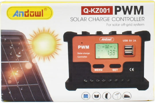 Andowl Ρυθμιστής Φόρτισης PWM 12V 10A