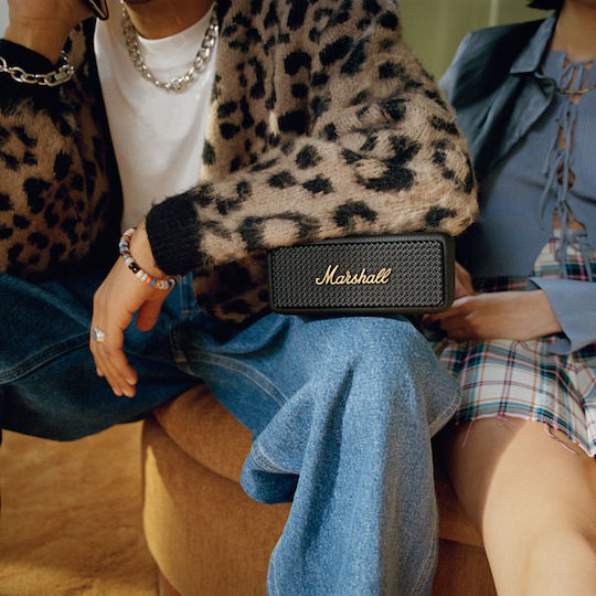 Marshall Emberton II Waterproof Bluetooth Speaker 20W with Battery Life up to 30 hours Black Brass