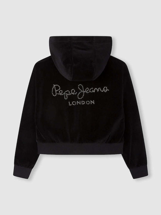 Kids Sweatshirt Cardigan Black Evora