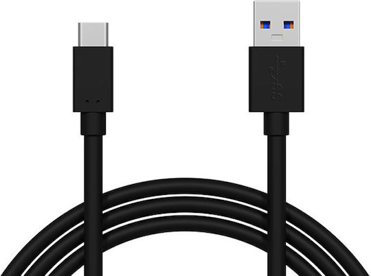 Blow USB 3.0 Cable USB-C male - USB-A Μαύρο 1m DM-66-123