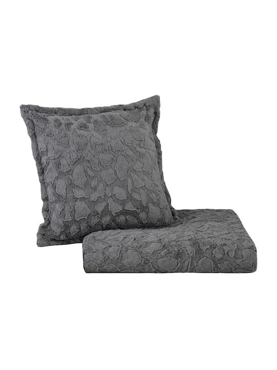 Madi Rubble Ριχτάρι Πολυθρόνας Γούνινο 170x180εκ. Grey