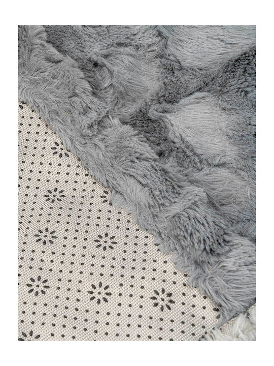 Madi Rubble Ριχτάρι Πολυθρόνας Γούνινο 170x180εκ. Grey