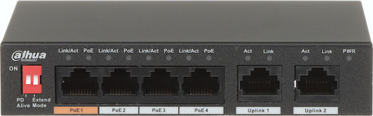 Dahua PFS3006-4ET-60-V2 Unmanaged L2 Switch with 4 Ethernet Ports