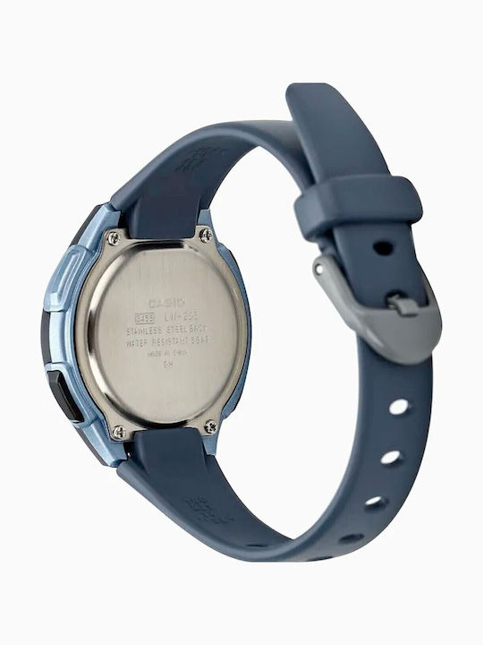Casio Standard Digital Women's Watch Chronograph with Navy Blue Rubber Strap