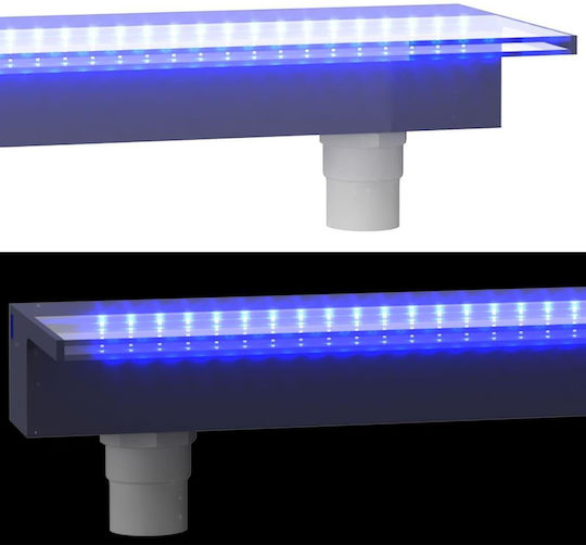 vidaXL Poolzubehör mit LED-Beleuchtung 8x60x21cm Gray