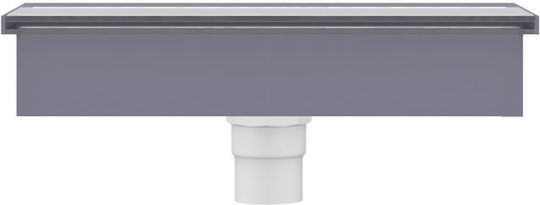 vidaXL Pool Waterfall with LED Lighting 8x45x21cm Silver