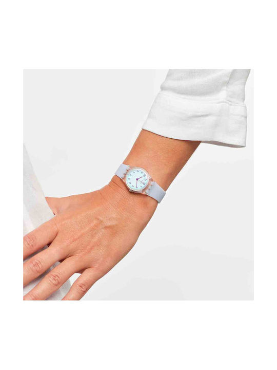 Swatch Watch with Blue Rubber Strap