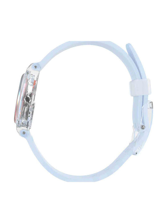 Swatch Casual Damen Uhr mit Blau Kautschukarmband