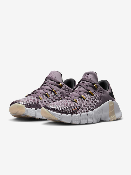 Nike Free Metcon 4 Premium Γυναικεία Αθλητικά Παπούτσια για Προπόνηση & Γυμναστήριο Purple Smoke / Dark Smoke Grey / Metallic Gold / Metallic Copper