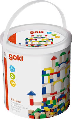 Goki Building Block Wooden for 2+ years 100pcs