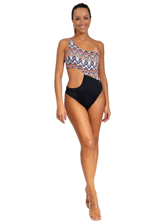 Macy Swimsuit with Openings and Light Padding Black