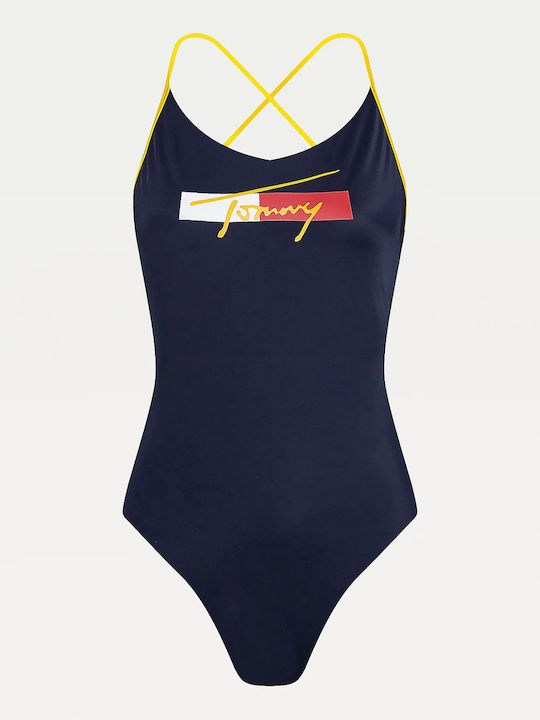 One Piece Swimsuit Navy Blue
