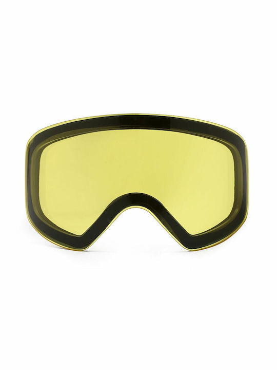 Horsefeathers Edmond Ski- und Snowboardbrille für Erwachsene in Weiß mit rosafarbenem Spiegelscheibenglas
