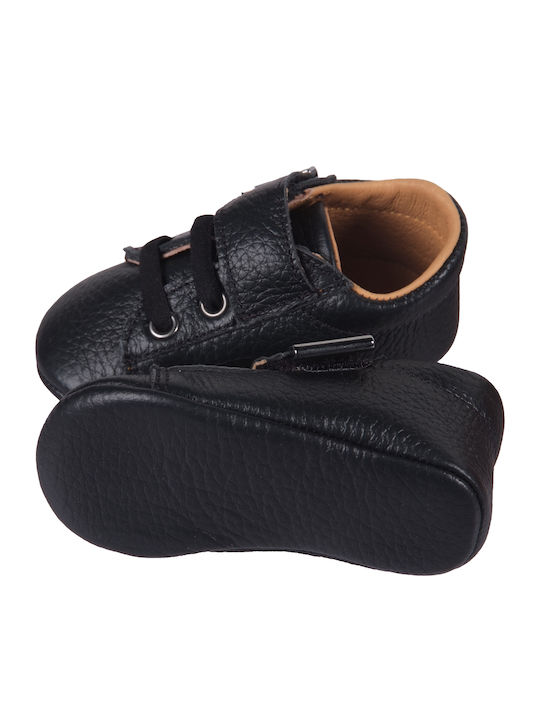 Babywalker Christening Leather Sneakers Soft Sole Black