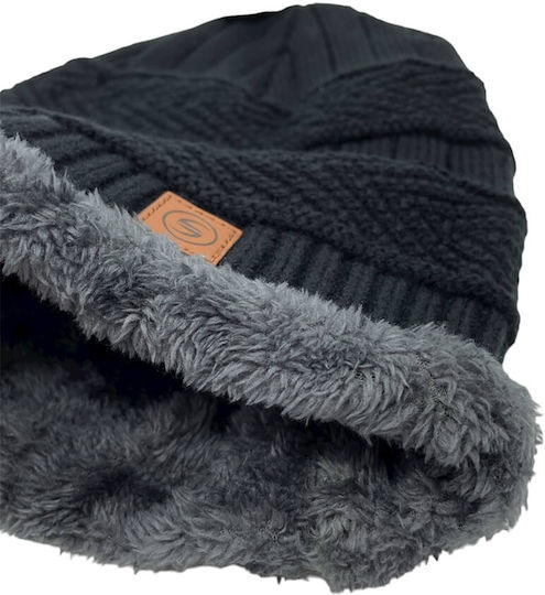 Beanie Ανδρικός Σκούφος σε Μαύρο χρώμα
