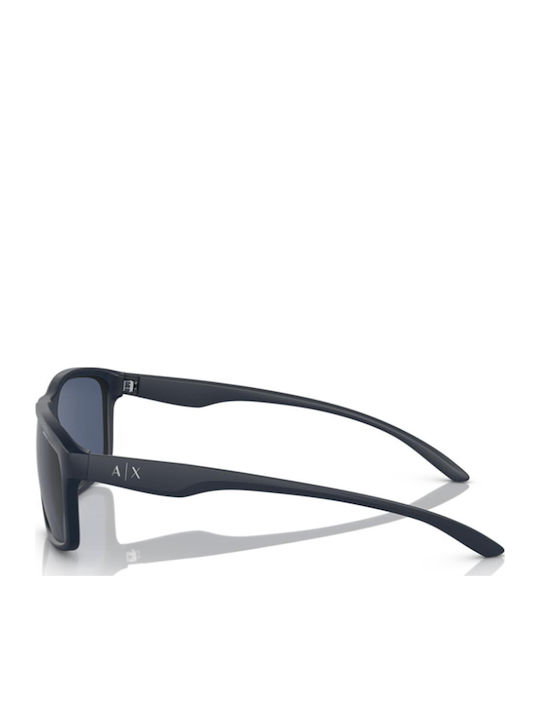Armani Exchange Men's Sunglasses with Blue Plastic Frame and Blue Lens AX4122S 818180