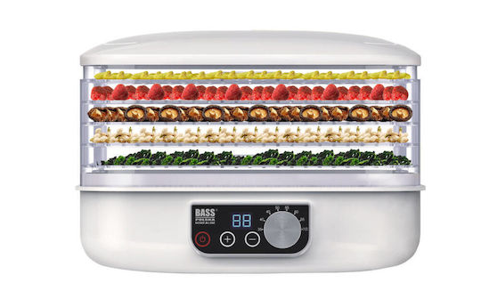 Bass Polska BH10602 Lebensmittel-Dörrgerät mit 5 Regalen und Einstellbarer Temperatur 35-70°C