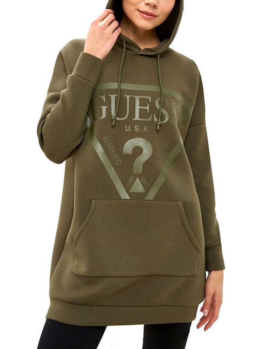 Alisa Long Women's Sweatshirt Hooded Khaki