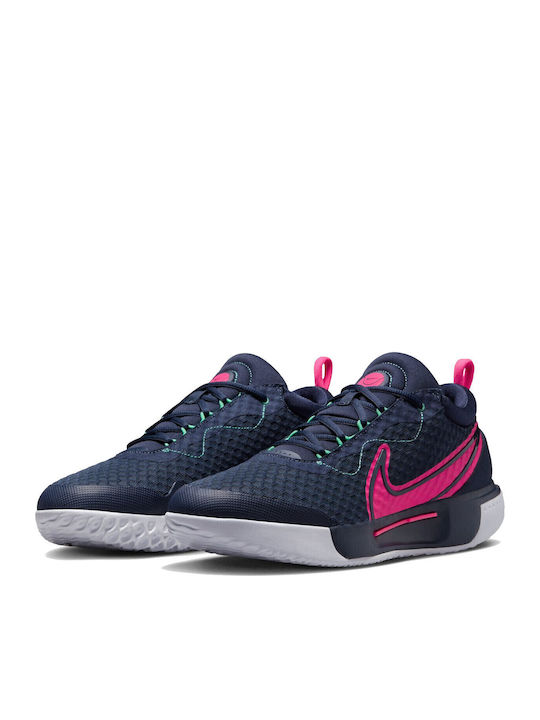 Nike Zoom Pro Ανδρικά Παπούτσια Τένις για Σκληρά Γήπεδα Obsidian / Hyper Pink / Green Glow / White