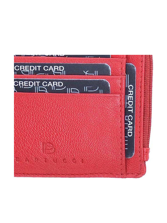Leather Men's Wallet Cards Red