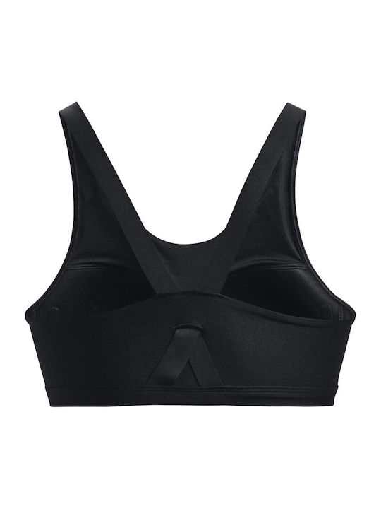 Dri-Fit Infinity Mid High Neck Shine Γυναικείο Αθλητικό Μπουστάκι Μαύρο