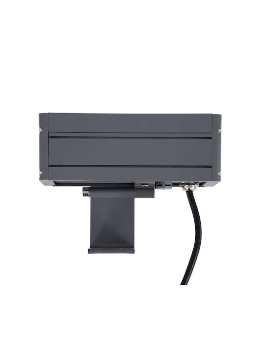 GloboStar Flood-Dany Lampă De Podea Pentru Exterior LED Mașină De Spălat Pe Perete 24W Cu Lumină Alb Cald IP65 Gri