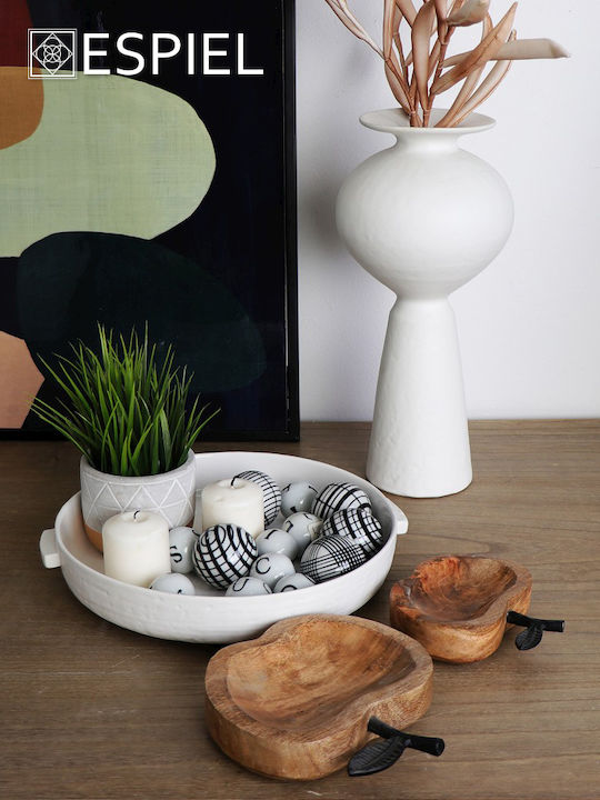 Espiel Decorative Bowl White 33.5x30.7x6.2cm